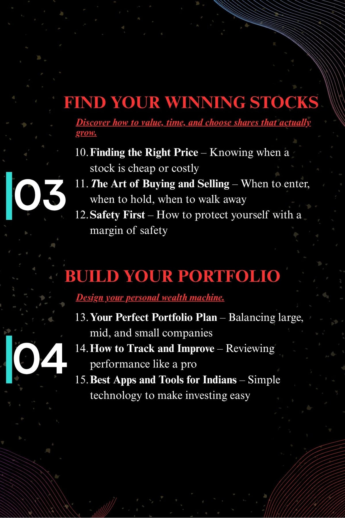 Indian stock market ebook chapters on valuation buying selling margin of safety and portfolio building